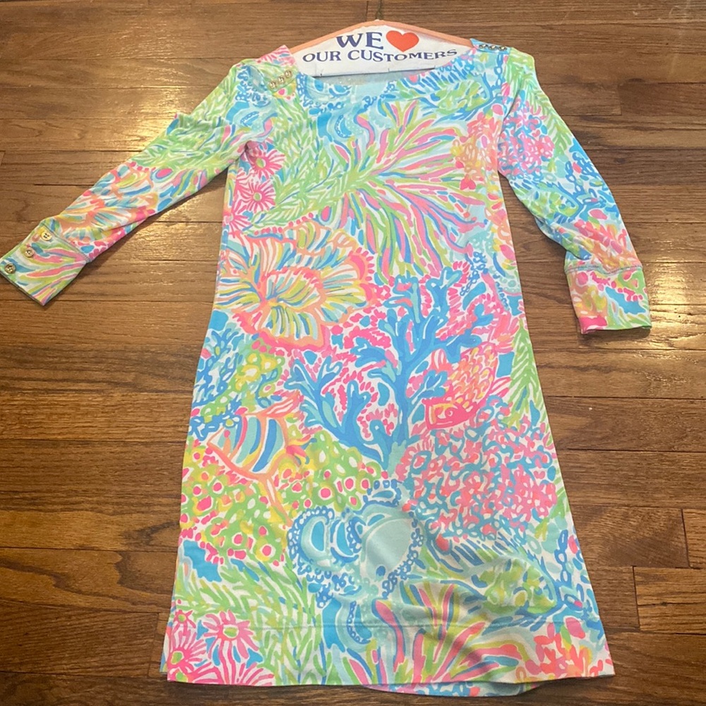 Lilly Pulitzer Long Sleeve Stretch Cotton Dress